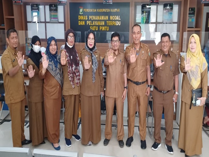 Kunjungan DPMPTSP Kabupaten Asahan ke DPMPTSP Kabupaten Kampar