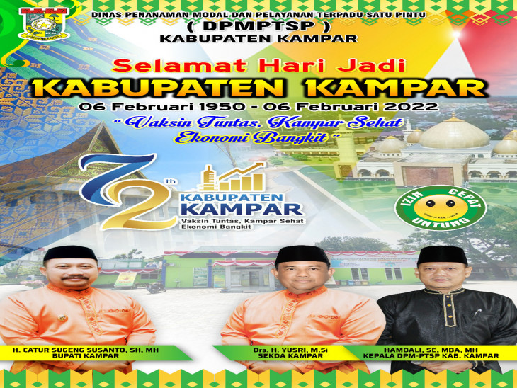 SELAMAT HARI JADI KABUPATEN KAMPAR YANG KE 72 TAHUN