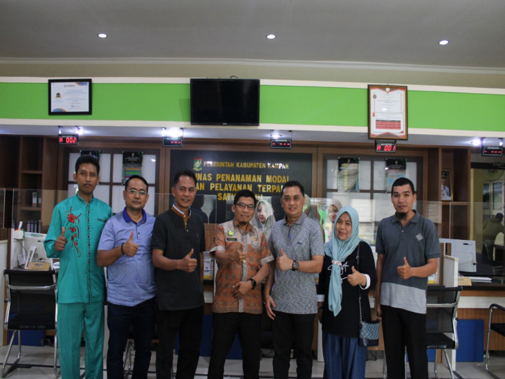 Kunjungan DPMPTSP Kota Pekanbaru, koordinasi terkait mekanisme penerbitan Persetujuan Bangunan Gedung (PBG) yang sudah dilaksanakan di Kabupaten Kampar