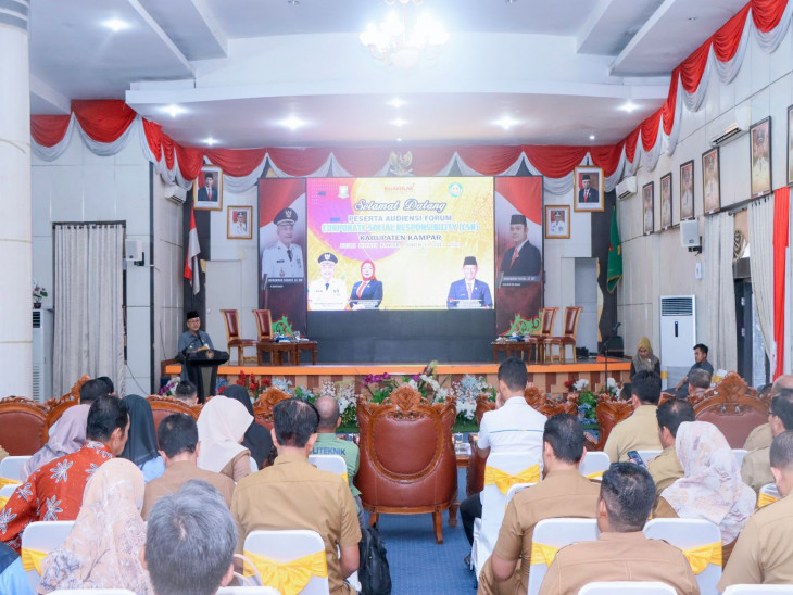 Buka Audiensi Forum CSR Kab. Kampar, Pj. Bupati Kampar : Memperkuat Komitmen Dengan Forum CSR Kab. Kampar Untuk Kemajuan Kampar Kedepan.