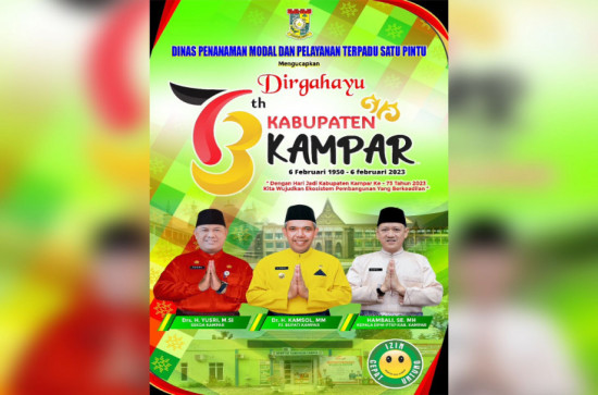 DPMPTSP Kabupaten Kampar Mengucapkan Dirgahayu 73th Kabupaten Kampar