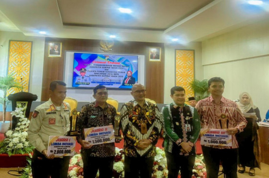 Penganugerahan Inovasi Daerah Kab. Kampar Tahun 2024, DPMPTSP Kab. Kampar Raih Juara III Kategori OPD dengan Inovasi Pelayanan SATU HATI