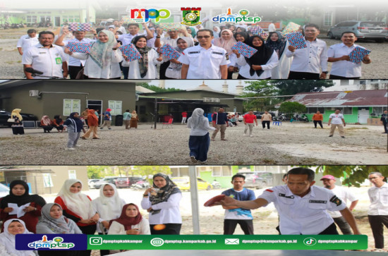 Plt. Kepala DPMPTSP Kabupaten Kampar Serahkan Hadiah Lomba Tenis Meja dan Bola Volly dalam rangka HUT RI ke-80